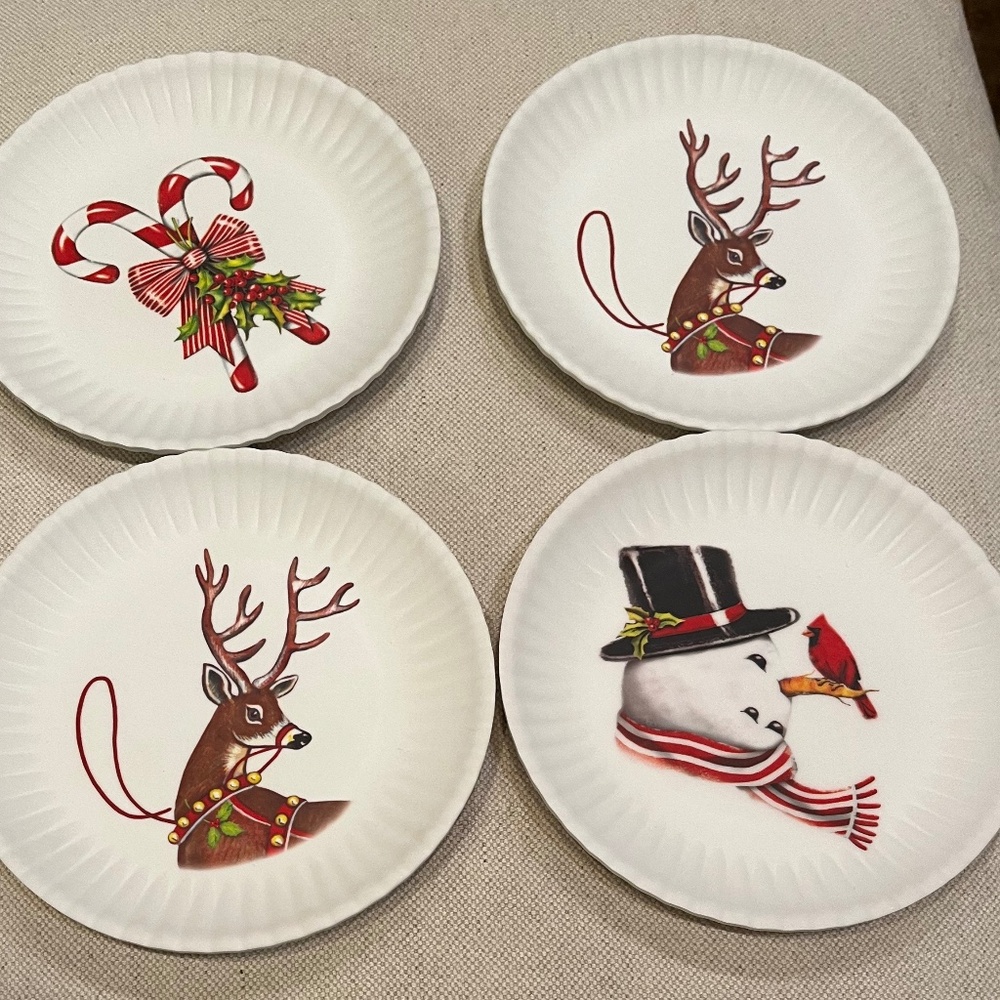 One Hundred 80 Degrees Holiday Melamine Plates